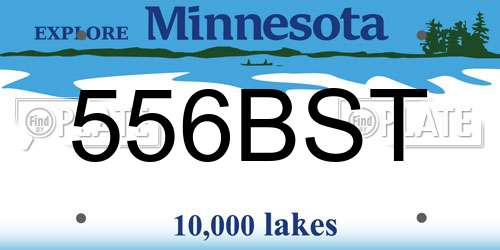 556BST Minnesota License Plate