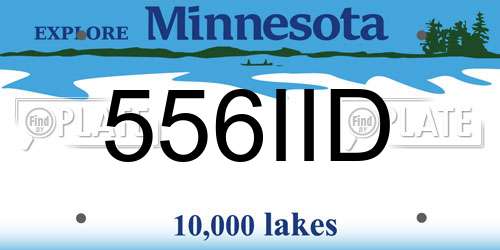 556IID Minnesota License Plate