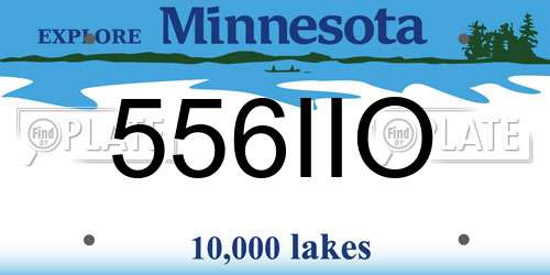 556IIO Minnesota License Plate