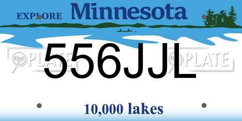 556JJL Minnesota License Plate