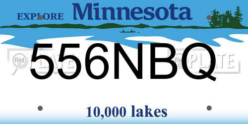 556NBQ Minnesota License Plate