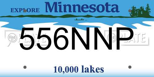 556NNP Minnesota License Plate