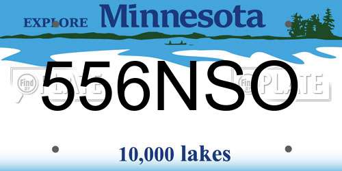 556NSO Minnesota License Plate
