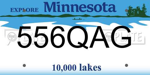 556QAG Minnesota License Plate