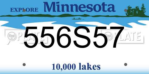 556S57 Minnesota License Plate