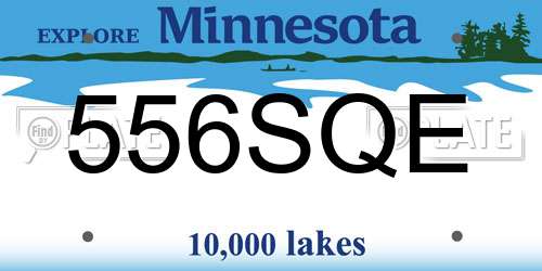 556SQE Minnesota License Plate