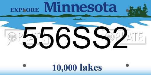 556SS2 Minnesota License Plate