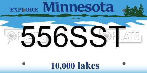 556SST Minnesota License Plate