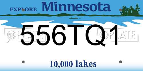 556TQ1 Minnesota License Plate