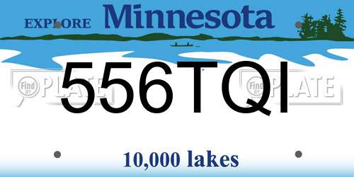 556TQI Minnesota License Plate