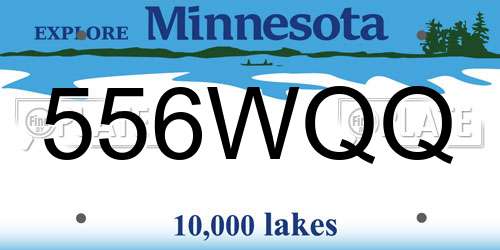556WQQ Minnesota License Plate