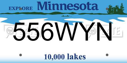556WYN Minnesota License Plate
