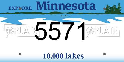 5571 Minnesota License Plate