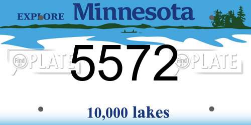 5572 Minnesota License Plate