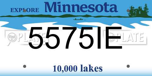 5575IE Minnesota License Plate
