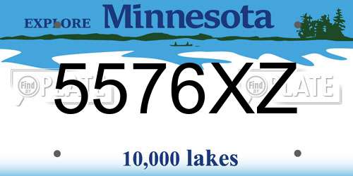 5576XZ Minnesota License Plate