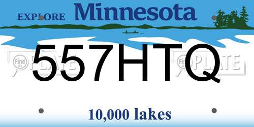 557HTQ Minnesota License Plate