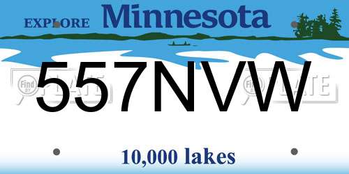 557NVW Minnesota License Plate