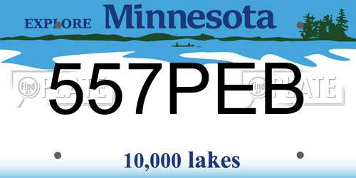 557PEB Minnesota License Plate