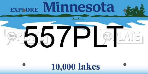 557PLT Minnesota License Plate