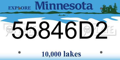 55846D2 Minnesota License Plate