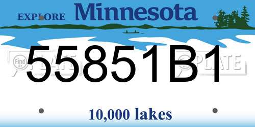 55851B1 Minnesota License Plate