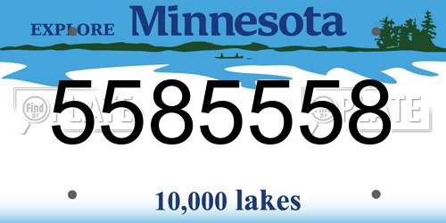 5585558 Minnesota License Plate