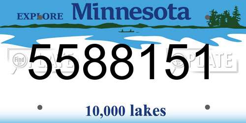 5588151 Minnesota License Plate