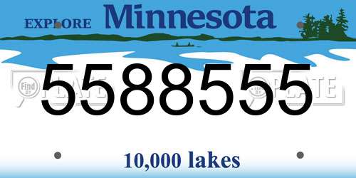 5588555 Minnesota License Plate