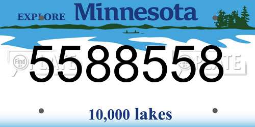 5588558 Minnesota License Plate