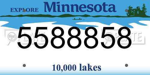 5588858 Minnesota License Plate