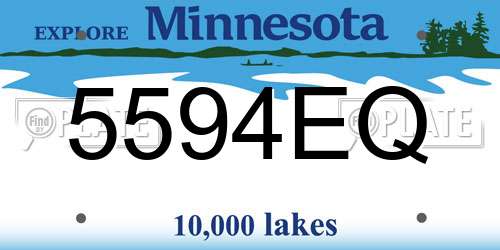 5594EQ Minnesota License Plate