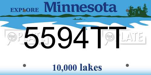 5594TT Minnesota License Plate