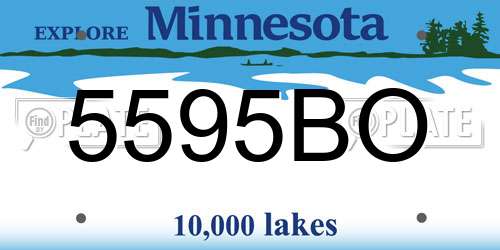 5595BO Minnesota License Plate