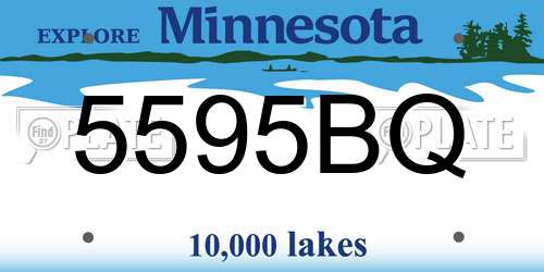 5595BQ Minnesota License Plate