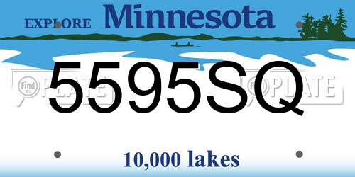 5595SQ Minnesota License Plate