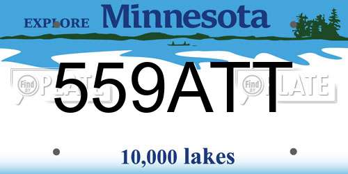 559ATT Minnesota License Plate