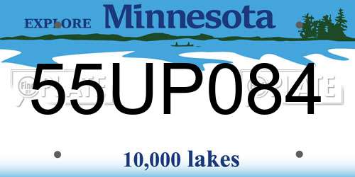 55UP084 Minnesota License Plate
