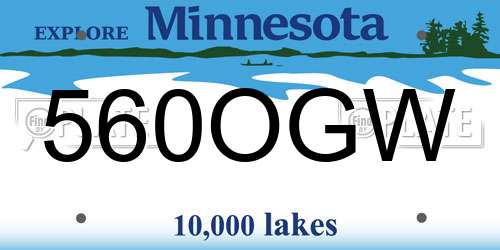 560OGW Minnesota License Plate