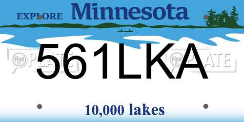 561LKA Minnesota License Plate