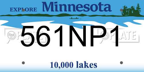 561NP1 Minnesota License Plate