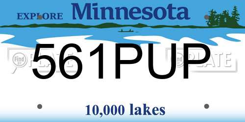561PUP Minnesota License Plate