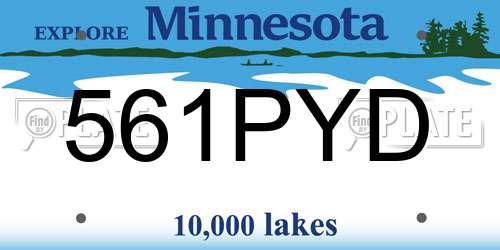 561PYD Minnesota License Plate