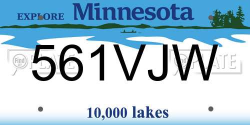 561VJW Minnesota License Plate