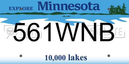 561WNB Minnesota License Plate