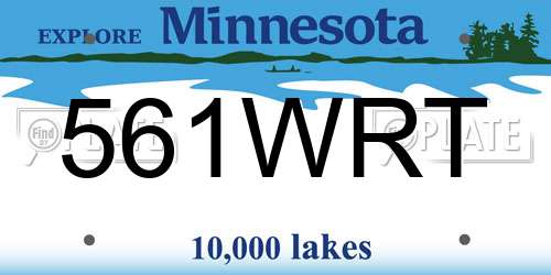 561WRT Minnesota License Plate