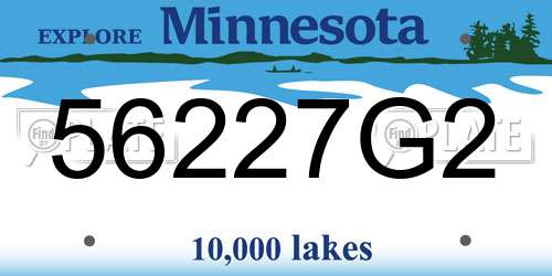 56227G2 Minnesota License Plate