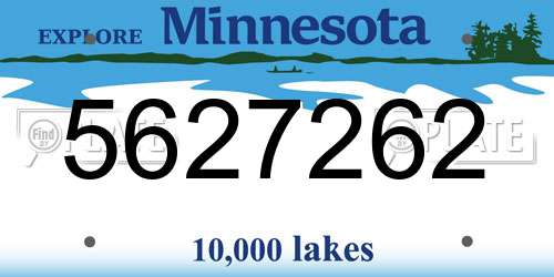 5627262 Minnesota License Plate