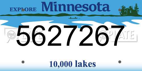 5627267 Minnesota License Plate