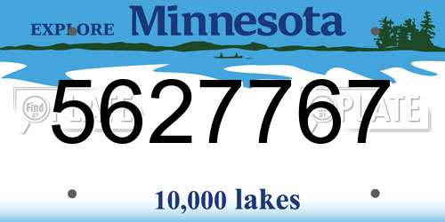 5627767 Minnesota License Plate
